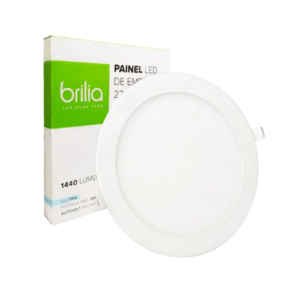 Painel LED Embutir 18W Redondo 22cm bivolt - Brilia