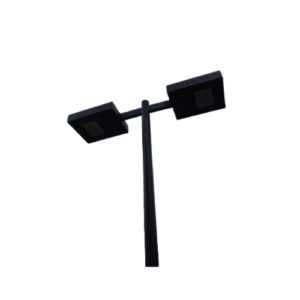 Poste de Iluminação Alumínio Quadrado Duplo - 3 Metros