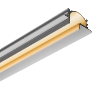 Perfil LED Embutir Sanca 20W/m 24v IP44 – L84xH40x25mm C/Molas(Gesso)