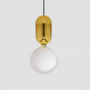 Pendente de Metal Branco e Dourado TOM – Altaluce
